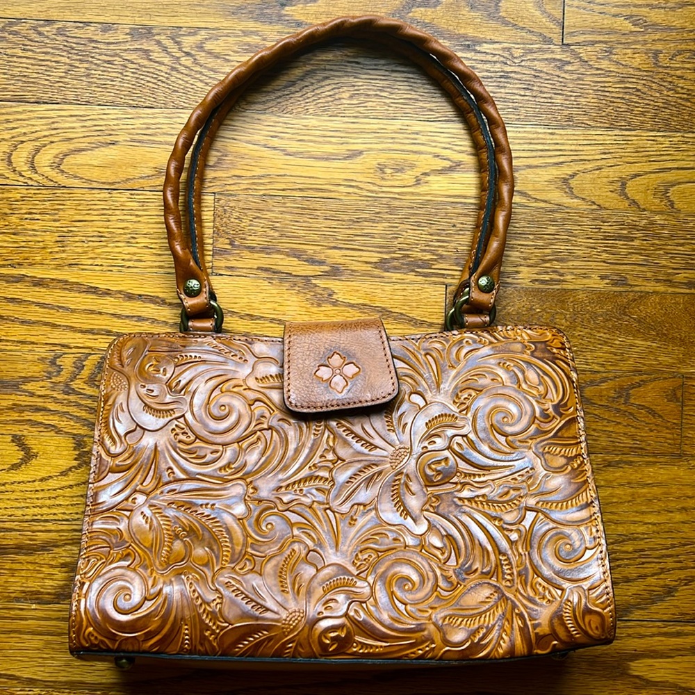 Patricia Nash Rienzo Satchel Tooled Leather